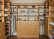 A closet organizer made of wood is the perfect way to keep your closet tidy.